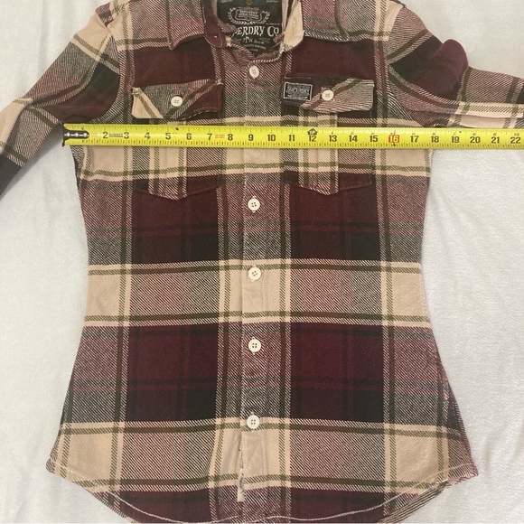 Superdry Co Denim Goods Womens  Plaid Lumberjack Button Up medium - Picture 16 of 16